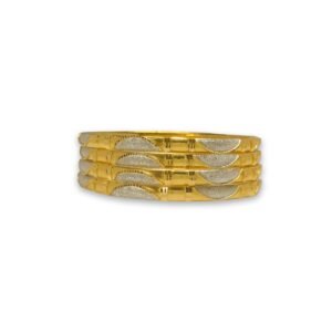916 Gold Modern Round Pipe Kadli - RPK34