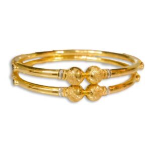916 Gold Beautiful Round Pipe Kadli - RPK38