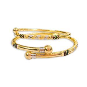 916 Gold Simple Round Pipe Kadli - RPK41