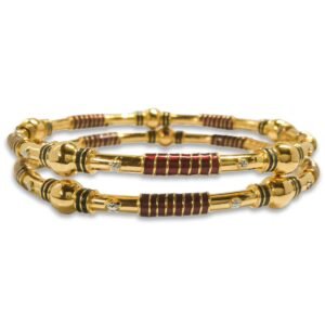 916 Gold Daily Wear Round Pipe Kadli - RPK42