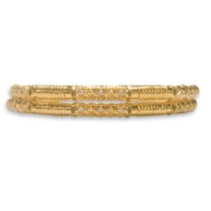 916 Gold Modern Round Pipe Kadli - RPK45