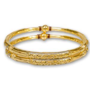 916 Gold Fancy Round Pipe Kadli - RPK46