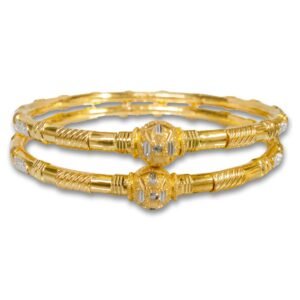 916 Gold Hallmarked Round Pipe Kadli - RPK47
