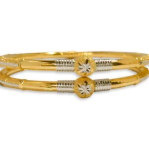 916 Gold Designer Round Pipe Kadli - RPK49