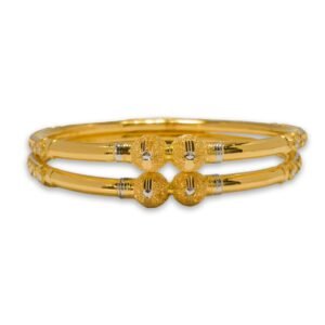 916 Gold Elegant  Round Pipe Kadli - RPK50