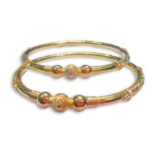 916 Gold Beautiful Round Pipe Kadli - RPK54