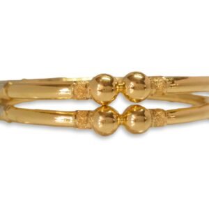 916 Gold Modern Round Pipe Kadli - RPK57