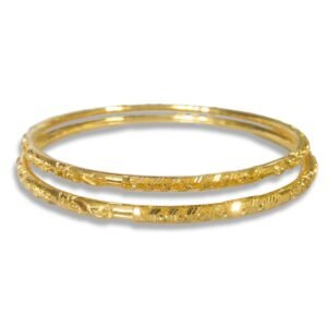 916 Gold Stylish Round Pipe Kadli - RPK65
