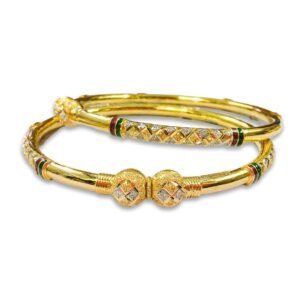 916 Gold Handmade Round Pipe Kadli - RPK68