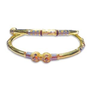 916 Gold Modern Round Pipe Kadli - RPK69