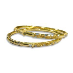 916 Gold Designer Round Pipe Kadli - RPK71