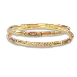 916 Gold Hallmarked Round Pipe Kadli - RPK72