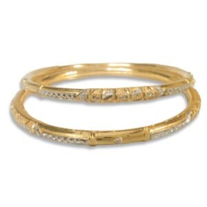 916 Gold Modern Round Pipe Kadli - RPK73