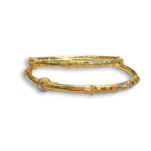 916 Gold Classic Round Pipe Kadli - RPK74