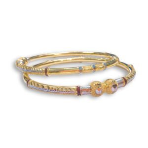 916 Gold Royal Round Pipe Kadli - RPK75
