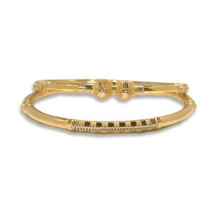 916 Gold Indian Design Round Pipe Kadli - RPK77