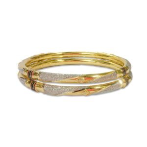 916 Gold Elegant  Round Pipe Kadli - RPK78
