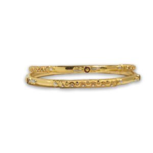 916 Gold Beautiful Round Pipe Kadli - RPK79
