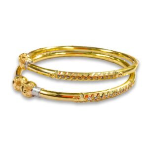 916 Gold Stunning Round Pipe Kadli - RPK85