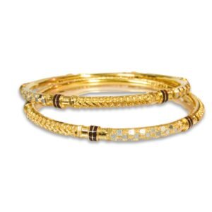 916 Gold Beautiful Round Pipe Kadli - RPK86