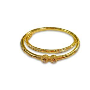 916 Gold Handmade Round Pipe Kadli - RPK87
