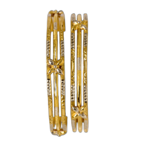 916 Gold Beautiful Double Pipe Kadli - DPK66