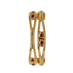 916 Gold Double Pipe Baccha Kadli - BK06