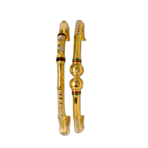 916 Gold Fancy Round Pipe Kadli - RPK99