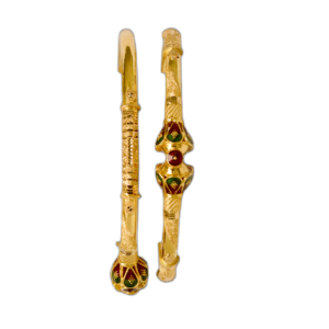916 Gold Designer Round Pipe Kadli - RPK98