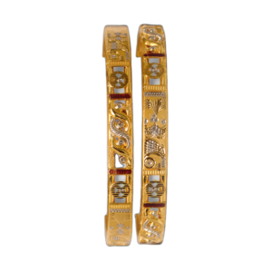 916 Gold Modern Double Pipe Kadli - DPK63