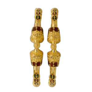 916 Gold Beautiful Round Pipe Kadli - RPK97