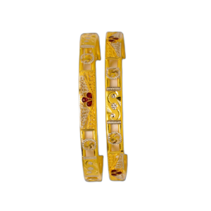 916 Gold Stylish Double Pipe Kadli - DPK61