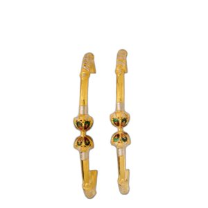 916 Gold Modern Round Pipe Kadli - RPK93