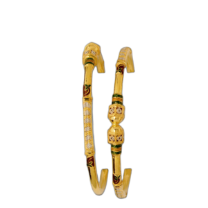 916 Gold Fancy Round Pipe Kadli - RPK94